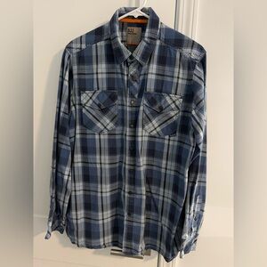 5.11 Tactical Blue Checkered Shirt-Size Medium